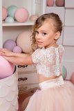 New Arrival Flower Girl Dresses Scoop Two Pieces With Appliques