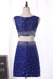 Homecoming Dresses Two-Piece Sheath Scoop Lace With