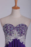 Sweetheart Homecoming Dresses A Line Beaded Bodice Short/Mini