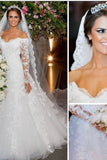 New Style Off The Shoulder A-Line Wedding Dress Long