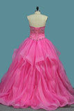 Organza Sweetheart Ball Gown Quinceanera Dresses With