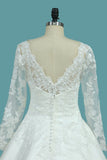 A Line Scoop Satin Wedding Dresses With Applique New