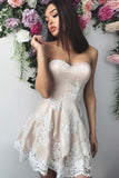 Sweetheart A Line Homecoming Dresses Satin