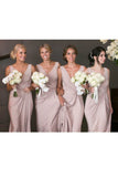 A Line V Neck Chiffon With Ruffles Bridesmaid Dresses Floor