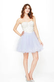 Sweetheart Beaded Bodice Homecoming Dresses A Line