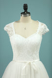 A Line Wedding Dresses Off The Shoulder Tulle With Applique And