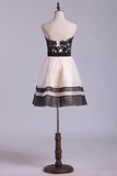 New Arrival Dresses Sweetheart A Line Mini Bicolor Organza&Lace