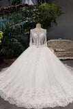 New Arrival Cheap Price Tulle Wedding Dresses Lace Up With Appliques And Crystals 3/4