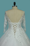 Marvelous Wedding Dresses Scoop Lace Up With Rhinestones Royal