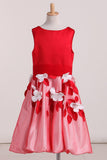 New Arrival Flower Girl Dresses A Line Scoop Satin & Tulle With Handmade