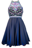 Homecoming Dresses A Line Scoop Beaded Bodice