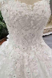 Fantastic Wedding Dresses Floor Length Lace Up Straps With Appliques And