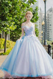 New Arrival Floral Wedding Dresses Ball Gown Tulle With Appliques Off The