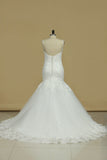 New Arrival Wedding Dresses Mermaid Spaghetti Sraps Tulle With