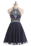 A Line Homecoming Dresses Chiffon With Beading