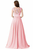 Elegant A Line Wedding Bridesmaid Chiffon Elegant Long Evening