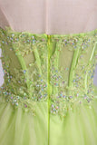 Sweetheart A Line Tulle Homecoming Dress With Beads & Applique