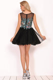 Homecoming Dresses A-Line Scoop Short/Mini Tulle With