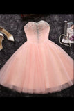 Sweetheart Homecoming Dresses A Line Tulle With Beads Above