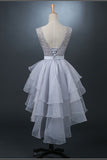 New Arrival Scoop Organza & Lace With Sash A Line