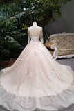 New Arrival Pink Wedding Dresses Lace Up Long Sleeves With Appliques And Beading Lace