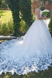 Beautiful Ivory Tulle Ball Gown Wedding Dresses