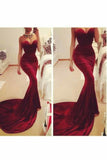 Evening Dresses Mermaid Sweetheart Velvet Sweep Train New