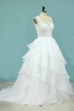 New Arrival Wedding Dresses Straps A Line Organza With