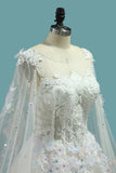 Hot Selling Wedding Dresses Lace Up With Appliques And Sequins And Bow Knot Off The