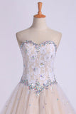 Quinceanera Dresses Sweetheart Beaded Neckline And Waistline Ball Gown Floor-Length