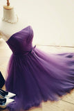 Tulle Bridesmaid Dresses Strapless Ruched Bodice With Sash