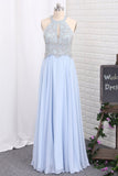 New Arrival Prom Dresses Scoop Chiffon With Beading Open