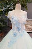 New Arrival Scoop Neck Wedding Dresses Lace Up Floor Length With Beads And