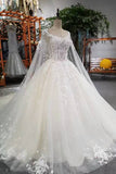 Fantastic Scoop Neck Wedding Dresses Lace Up With Appliques And