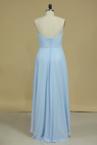 Asymmetrical Sweetheart A Line Bridesmaid Dresses Chiffon