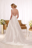 New Arrival Scoop Wedding Dresses A Line With Applique Open