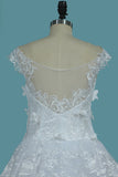 New Arrival Wedding Dresses A Line Scoop Tulle With Applique