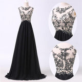 New Arrival Black Appliques prom dresses prom Dress