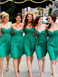 A-Line/Princess Sweetheart Chiffon Sleeveless Short/Mini Bridesmaid Dresses TPP0005819