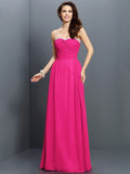 A-Line/Princess Sweetheart Beading Sleeveless Long Chiffon Bridesmaid Dresses TPP0005763