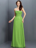 A-Line/Princess Sweetheart Beading Sleeveless Long Chiffon Bridesmaid Dresses TPP0005763