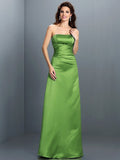 A-Line/Princess Strapless Sleeveless Long Satin Bridesmaid Dresses TPP0005704