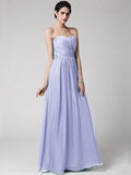 Sheath/Column Sweetheart Sleeveless Pleats Long Chiffon Bridesmaid Dresses TPP0005844