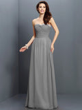 A-Line/Princess Sweetheart Beading Sleeveless Long Chiffon Bridesmaid Dresses TPP0005763