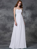 A-line/Princess Sweetheart Sleeveless Long Ruffles Chiffon Bridesmaid Dresses TPP0005770