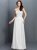 A-Line/Princess Sweetheart Beading Sleeveless Long Chiffon Bridesmaid Dresses TPP0005763