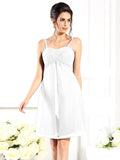 A-Line/Princess Spaghetti Straps Sleeveless Short Chiffon Bridesmaid Dresses TPP0005823