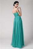 Sheath/Column Sweetheart Sleeveless Pleats Long Chiffon Bridesmaid Dresses TPP0005844