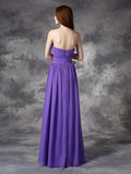 A-line/Princess Sweetheart Ruffles Sleeveless Long Chiffon Bridesmaid Dresses TPP0005803