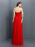 A-Line/Princess Sweetheart Beading Sleeveless Long Chiffon Bridesmaid Dresses TPP0005763